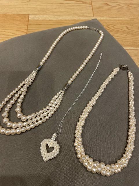 フェイクパールネックレス セット < 女性アクセサリー/時計 フェイクパールネックレス セット < 女性アクセサリー/時計の