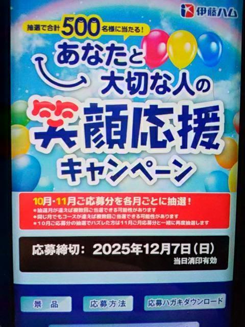 伊藤ハム あなたと大切な人の笑顔応援キャンペーン バーコード 2枚 < チケット/金券  伊藤ハム あなたと大切な人の笑顔応援キャンペーン バーコード 2枚  < チケット/金券の