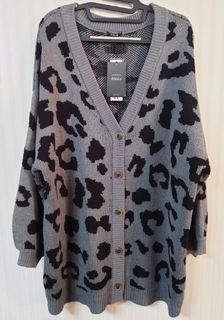 【大きいサイズ】アベイル★ヒョウ柄 ニット カーディガン(Shoko×SUREVE) < ブランド 【大きいサイズ】アベイル★ヒョウ柄 ニット カーディガン(Shoko×SUREVE) < ブランドの