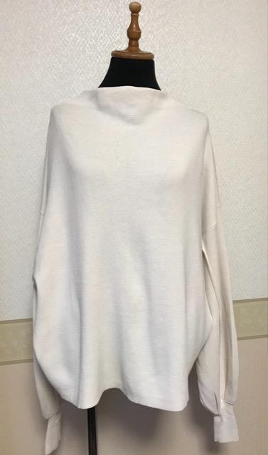 JEANASIS ふんわり袖ニットカットソー 白 < ブランド JEANASIS ふんわり袖ニットカットソー 白 < ブランドの