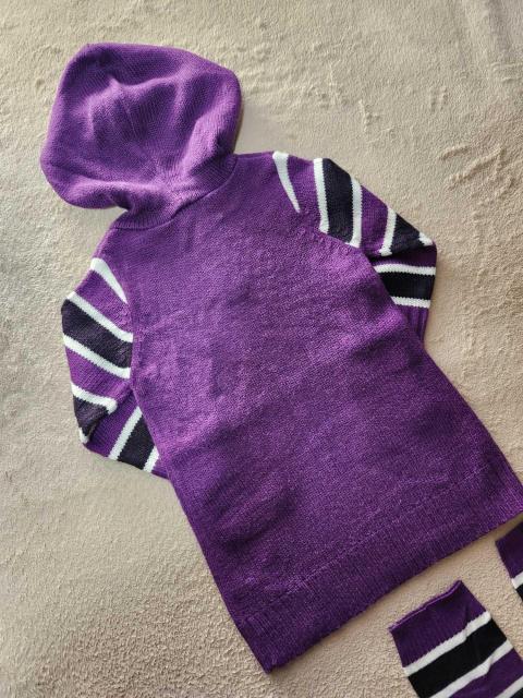 キッズ用 紫色 フード付きニットワンピース レッグウォーマーセット 90cm < キッズ/ベビー キッズ用 紫色 フード付きニットワンピース レッグウォーマーセット 90cm < キッズ/ベビーの