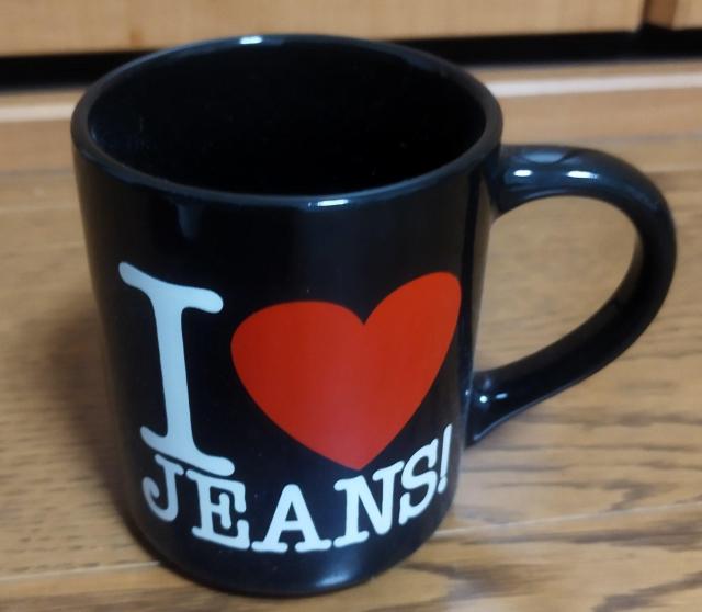 I LOVE JEANS ジーンズメイト ノベルティ 黒 マグカップ < インテリア/ライフ  I LOVE JEANS ジーンズメイト ノベルティ 黒 マグカップ  < インテリア/ライフの
