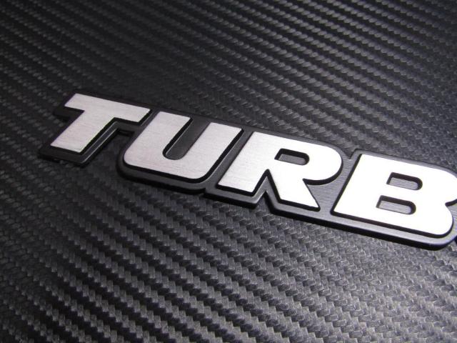 ●TURBOターボ アルミ削出し仕様 凹凸仕上 SILVER&BLACK エンブレム 新品未開封品! < 自動車/バイク ●TURBOターボ アルミ削出し仕様 凹凸仕上 SILVER&BLACK エンブレム 新品未開封品! < 自動車/バイク