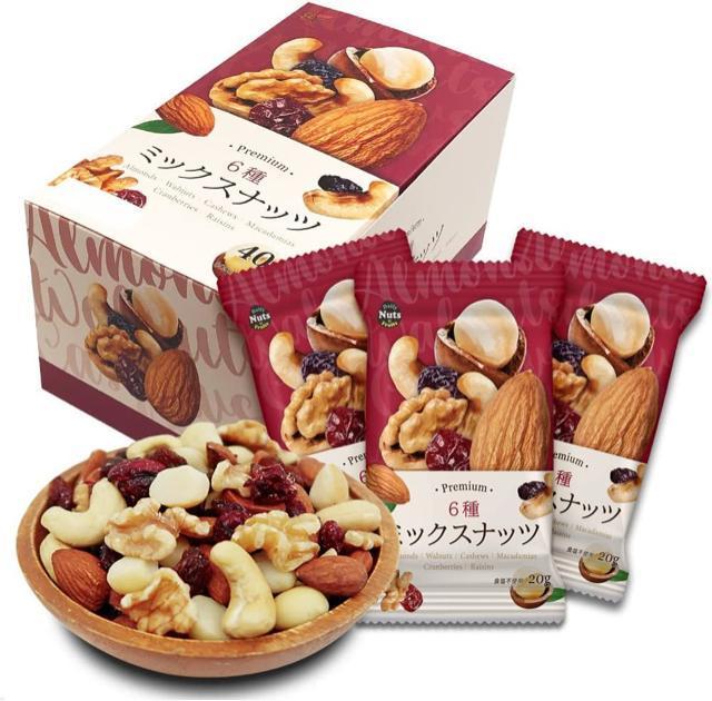 プレミアム 6種ミックスナッツ 20g×40袋 無塩・無香料・無添加 スーパ−エイトミックスナッツ 保存食・非常食にも最適 < グルメ/ドリンク  プレミアム 6種ミックスナッツ 20g×40袋 無塩・無香料・無添加 スーパ−エイトミックスナッツ 保存食・非常食にも最適  < グルメ/ドリンクの