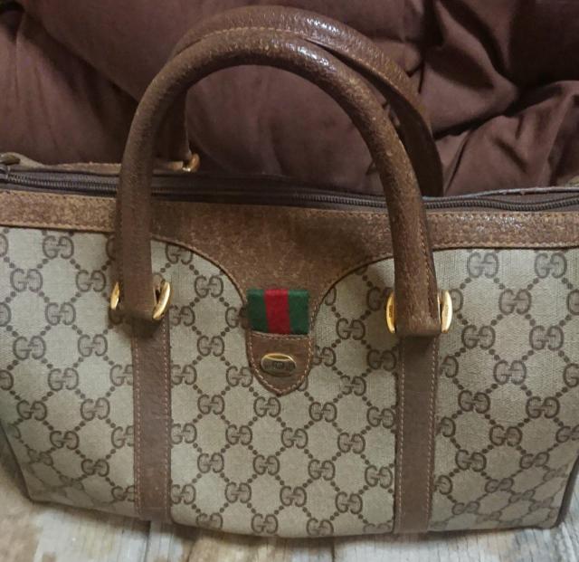 GUCCI グッチミニボストンバック*シェリーライン GG柄 ブラウン レザー < ブランド GUCCI グッチミニボストンバック*シェリーライン GG柄 ブラウン レザー < ブランドの