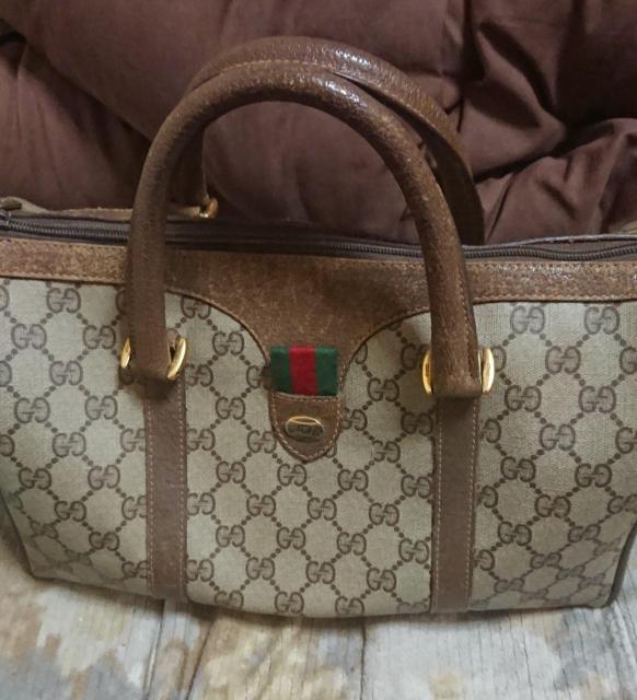 GUCCI グッチミニボストンバック*シェリーライン GG柄 ブラウン レザー < ブランド GUCCI グッチミニボストンバック*シェリーライン GG柄 ブラウン レザー < ブランドの