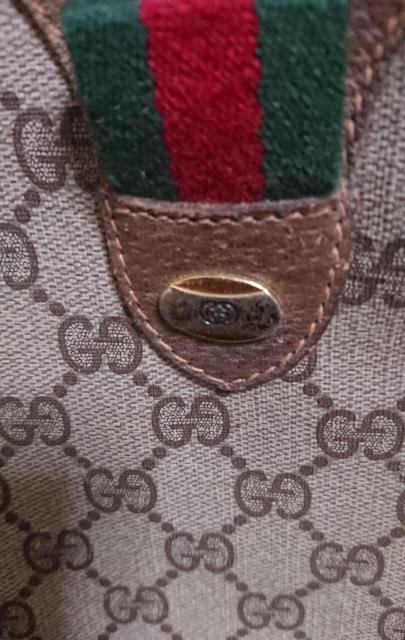 GUCCI グッチミニボストンバック*シェリーライン GG柄 ブラウン レザー < ブランド GUCCI グッチミニボストンバック*シェリーライン GG柄 ブラウン レザー < ブランドの