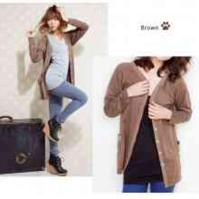 《New》オシャレマストアイテム★ナチュラル*ロングカーディガン<ブラウン> < 女性ファッション  《New》オシャレマストアイテム★ナチュラル*ロングカーディガン<ブラウン> < 女性ファッションの