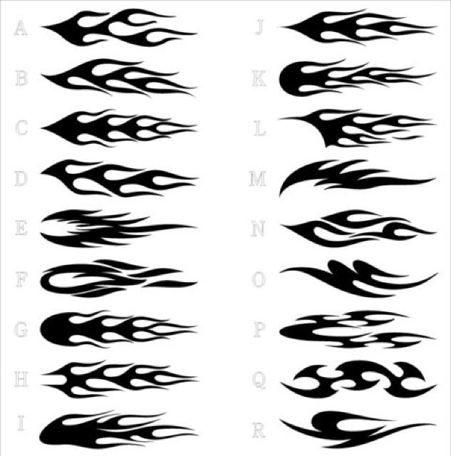 ファイアーパターン 黒 20センチ 2枚組 < 自動車/バイク ファイアーパターン 黒 20センチ 2枚組 < 自動車/バイク