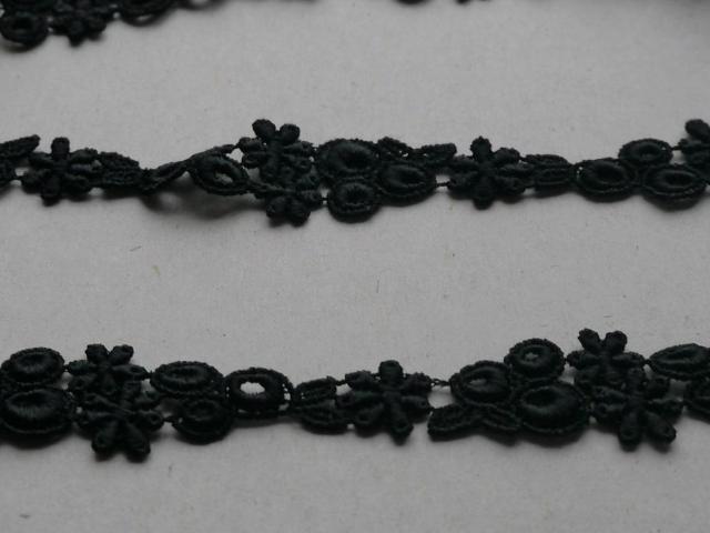 花モチーフ ケミカルレース 黒 17mm幅 1m < ペット/手芸/園芸  花モチーフ ケミカルレース 黒 17mm幅 1m  < ペット/手芸/園芸の