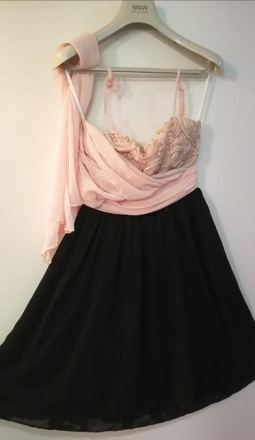 特価★未使用に近いイチオクお呼ばれパーティードレスフェミニピンク黒薔薇の花ゴージャス < 女性ファッション  特価★未使用に近いイチオクお呼ばれパーティードレスフェミニピンク黒薔薇の花ゴージャス < 女性ファッションの