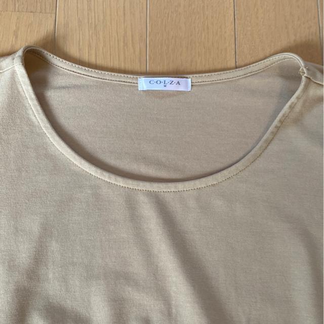 半袖?袖なし?Tシャツ/カットソー/ベージュ/サイズM < 女性ファッション  半袖?袖なし?Tシャツ/カットソー/ベージュ/サイズM < 女性ファッションの