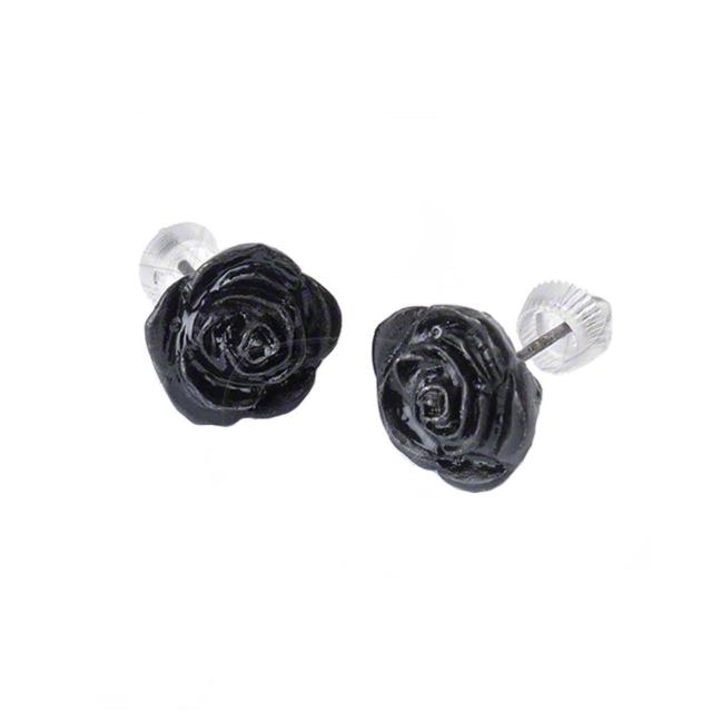 ALCHEMY GOTHIC: BLACK ROSE STUDS ピアス < 女性アクセサリー/時計  ALCHEMY GOTHIC: BLACK ROSE STUDS ピアス < 女性アクセサリー/時計の