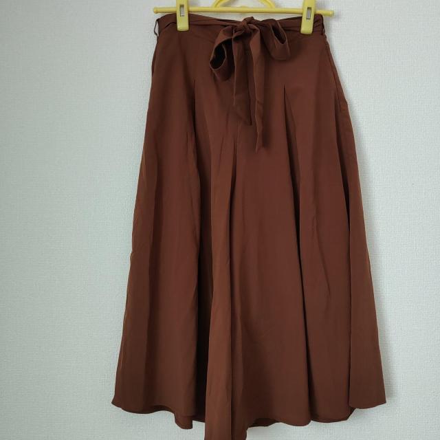 ショコラフィネローブ ブラウン ガウチョパンツ リボン付き F < 女性ファッション  ショコラフィネローブ ブラウン ガウチョパンツ リボン付き F  < 女性ファッションの