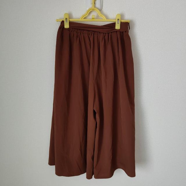 ショコラフィネローブ ブラウン ガウチョパンツ リボン付き F < 女性ファッション  ショコラフィネローブ ブラウン ガウチョパンツ リボン付き F < 女性ファッションの