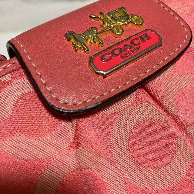 【COACH / コーチ】 オプアート / レザー 二つ折り 長財布 / ピンク < ブランド 【COACH / コーチ】 オプアート / レザー 二つ折り 長財布 / ピンク < ブランドの