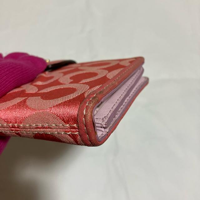 【COACH / コーチ】 オプアート / レザー 二つ折り 長財布 / ピンク < ブランド 【COACH / コーチ】 オプアート / レザー 二つ折り 長財布 / ピンク < ブランドの