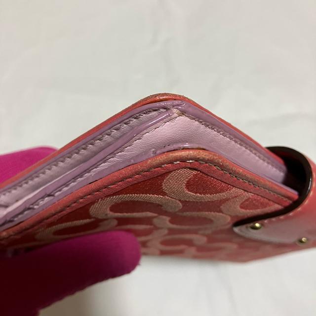 【COACH / コーチ】 オプアート / レザー 二つ折り 長財布 / ピンク < ブランド 【COACH / コーチ】 オプアート / レザー 二つ折り 長財布 / ピンク < ブランドの
