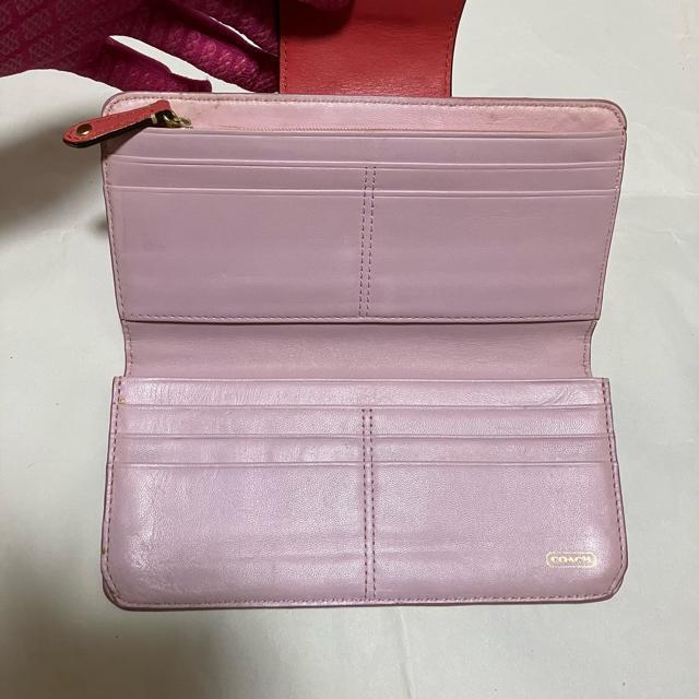 【COACH / コーチ】 オプアート / レザー 二つ折り 長財布 / ピンク < ブランド 【COACH / コーチ】 オプアート / レザー 二つ折り 長財布 / ピンク < ブランドの