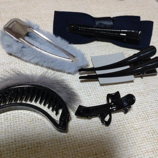ブラック〜ネイビー系ヘアクリップ6個セット < 女性アクセサリー/時計 ブラック〜ネイビー系ヘアクリップ6個セット < 女性アクセサリー/時計の