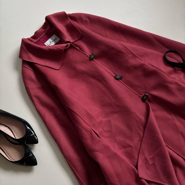 ◆上質◆大きいサイズ感◆カシミヤ100%◆Aラインロングコート◆ローズピンク◆ < 女性ファッション ◆上質◆大きいサイズ感◆カシミヤ100%◆Aラインロングコート◆ローズピンク◆ < 女性ファッションの