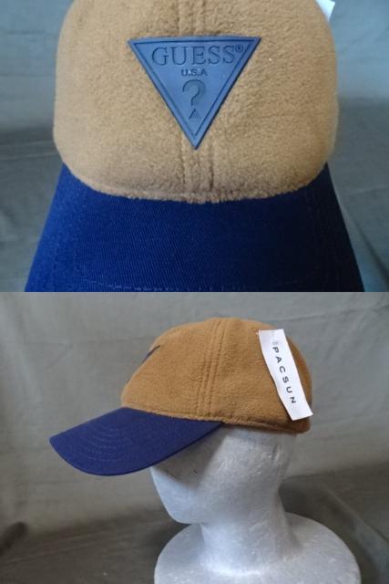USA購入 L.A発 ゲス【GUESS】三角ロゴマークCAP 茶紺 < 男性ファッション  USA購入 L.A発 ゲス【GUESS】三角ロゴマークCAP 茶紺 < 男性ファッションの
