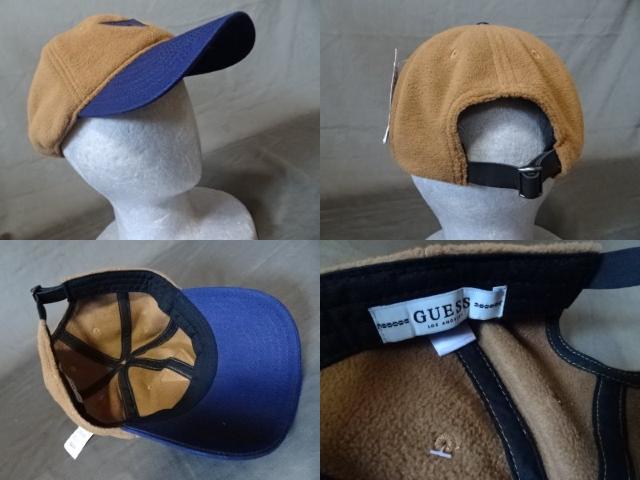 USA購入 L.A発 ゲス【GUESS】三角ロゴマークCAP 茶紺 < 男性ファッション  USA購入 L.A発 ゲス【GUESS】三角ロゴマークCAP 茶紺 < 男性ファッションの