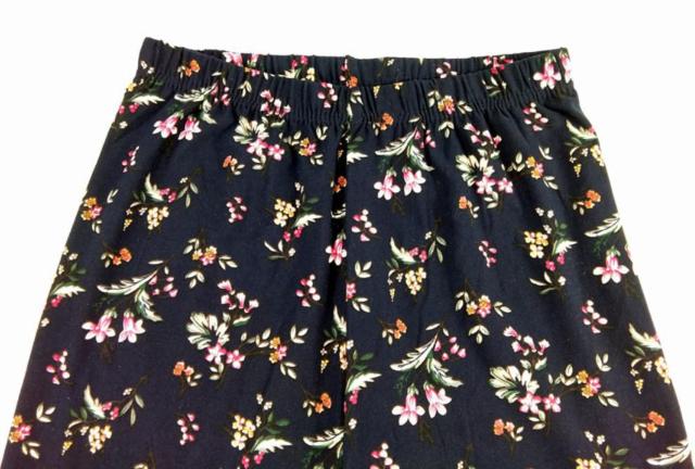 送料無料 レディース  7分丈 可愛い草花柄 レギンス パンツ 夏レギンス ダークブルー < 女性ファッション  送料無料 レディース  7分丈 可愛い草花柄 レギンス パンツ 夏レギンス ダークブルー < 女性ファッションの