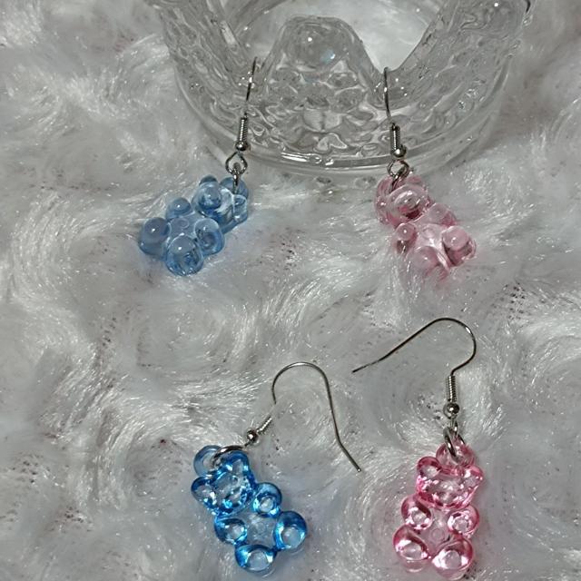 新品★可愛いベアフックピアス/水色+淡いピンク < 女性アクセサリー/時計  新品★可愛いベアフックピアス/水色+淡いピンク < 女性アクセサリー/時計の