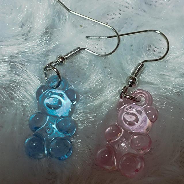 新品★可愛いベアフックピアス/水色+淡いピンク < 女性アクセサリー/時計  新品★可愛いベアフックピアス/水色+淡いピンク < 女性アクセサリー/時計の