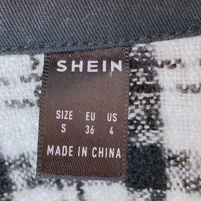 SHEIN 白黒 長袖 ツイード シャツ ジャケット 上着 S パールボタン N2m < 女性ファッション  SHEIN 白黒 長袖 ツイード シャツ ジャケット 上着 S パールボタン N2m < 女性ファッションの