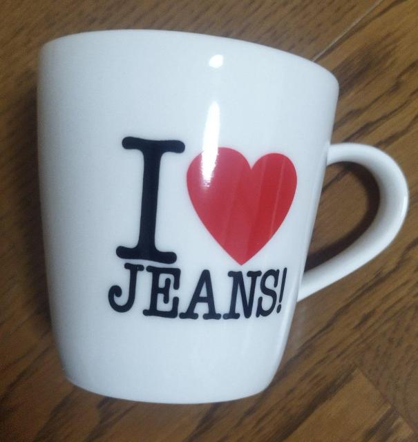 I LOVE JEANS ジーンズメイト ノベルティ マグカップ 白 < インテリア/ライフ  I LOVE JEANS ジーンズメイト ノベルティ マグカップ 白 < インテリア/ライフの