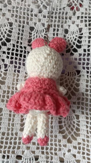 うさ編みぐるみストラップ(ローズ) < ペット/手芸/園芸  うさ編みぐるみストラップ(ローズ) < ペット/手芸/園芸の