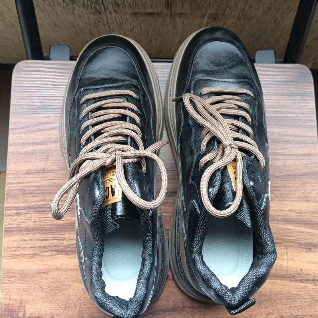 新品 25cm メンズ スニーカー シューズ ブラック 靴 男女兼用 ブーツ < 女性ファッション  新品 25cm メンズ スニーカー シューズ ブラック 靴 男女兼用 ブーツ < 女性ファッションの