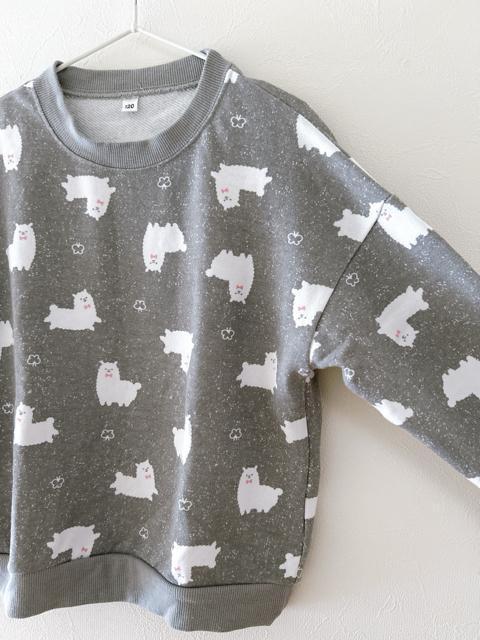 【西松屋】アルパカ柄トレーナー グレー < キッズ/ベビー 【西松屋】アルパカ柄トレーナー グレー < キッズ/ベビーの