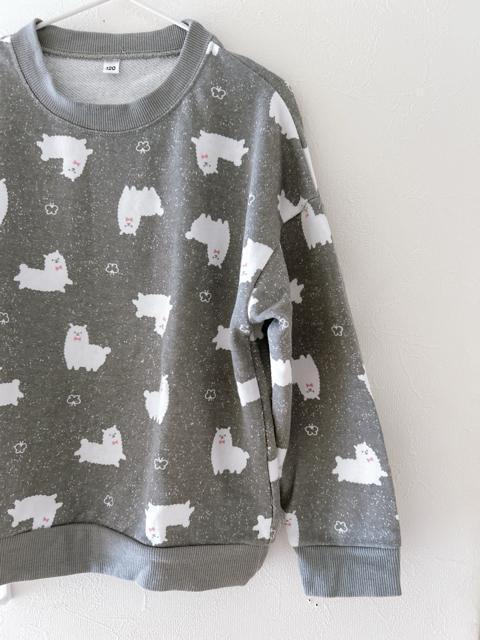 【西松屋】アルパカ柄トレーナー グレー < キッズ/ベビー 【西松屋】アルパカ柄トレーナー グレー < キッズ/ベビーの