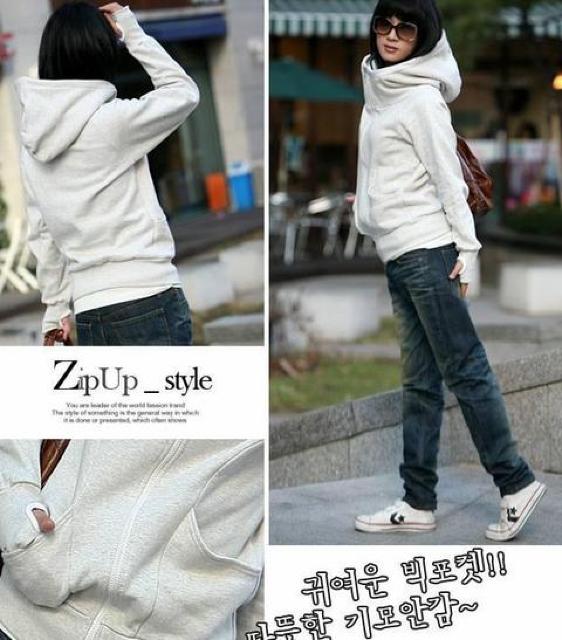 ★売れてる★ジップアップフリースパーカー★グレーL < 女性ファッション  ★売れてる★ジップアップフリースパーカー★グレーL  < 女性ファッションの