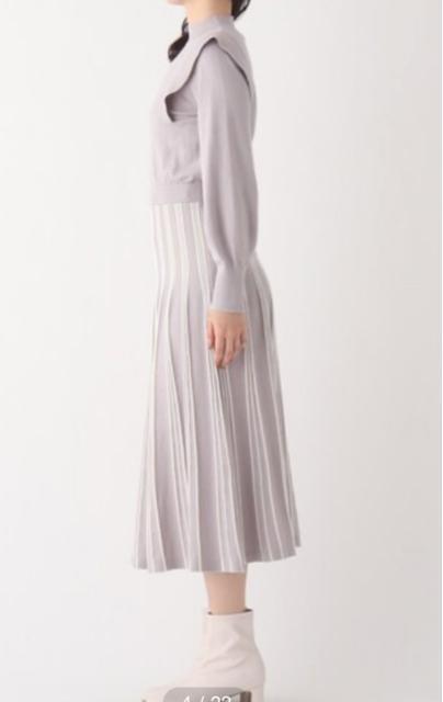 新品AG by aquagirl  編地切替フィット&フレアニットワンピース M < 女性ファッション  新品AG by aquagirl  編地切替フィット&フレアニットワンピース M < 女性ファッションの