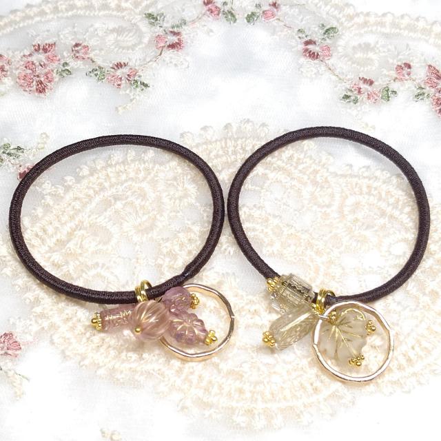 ハンドメイド☆ヘアゴム☆2個セット < 女性ファッション ハンドメイド☆ヘアゴム☆2個セット < 女性ファッションの