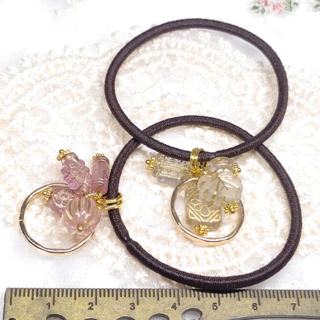 ハンドメイド☆ヘアゴム☆2個セット < 女性ファッション ハンドメイド☆ヘアゴム☆2個セット < 女性ファッションの