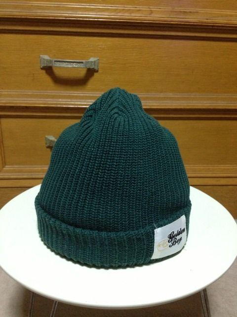 古着 ワッペン付き ニットキャップ 帽子 S〜Mサイズ小さめ 緑 CA4LA 日本製 < 男性ファッション  古着 ワッペン付き ニットキャップ 帽子 S〜Mサイズ小さめ 緑 CA4LA 日本製  < 男性ファッションの