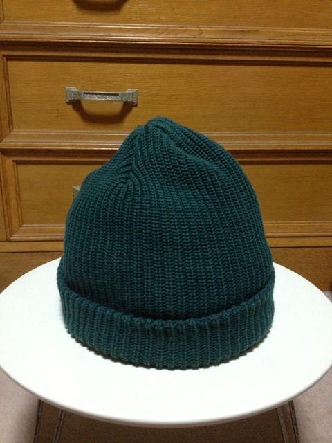 古着 ワッペン付き ニットキャップ 帽子 S〜Mサイズ小さめ 緑 CA4LA 日本製 < 男性ファッション  古着 ワッペン付き ニットキャップ 帽子 S〜Mサイズ小さめ 緑 CA4LA 日本製 < 男性ファッションの