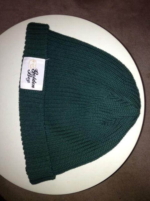 古着 ワッペン付き ニットキャップ 帽子 S〜Mサイズ小さめ 緑 CA4LA 日本製 < 男性ファッション  古着 ワッペン付き ニットキャップ 帽子 S〜Mサイズ小さめ 緑 CA4LA 日本製 < 男性ファッションの