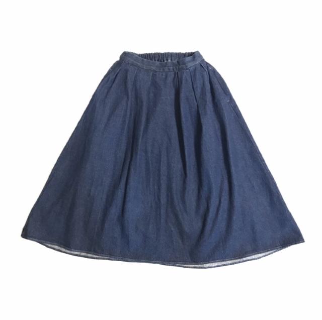 (ゴム)KOEコエ〓ボリュームデニムスカート(M)新品 < ブランド (ゴム)KOEコエ〓ボリュームデニムスカート(M)新品 < ブランドの