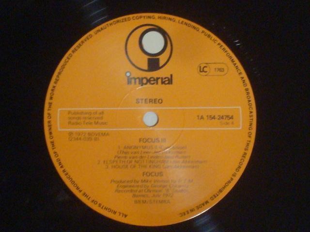 FOCUS 3 / FOCUS EEC盤2LP < CD/DVD/ビデオ  FOCUS 3 / FOCUS EEC盤2LP < CD/DVD/ビデオの