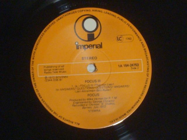 FOCUS 3 / FOCUS EEC盤2LP < CD/DVD/ビデオ  FOCUS 3 / FOCUS EEC盤2LP < CD/DVD/ビデオの