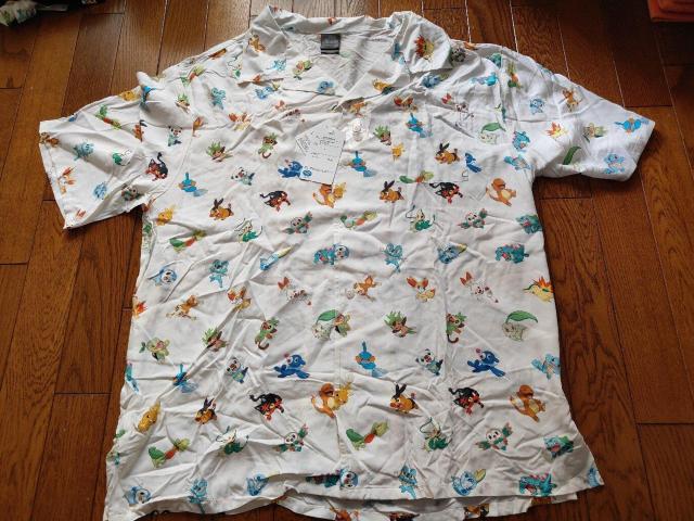 ポケモン シャツ 旅立ちの3匹 アロハシャツ 開襟シャツ L < 男性ファッション ポケモン シャツ 旅立ちの3匹 アロハシャツ 開襟シャツ L < 男性ファッションの