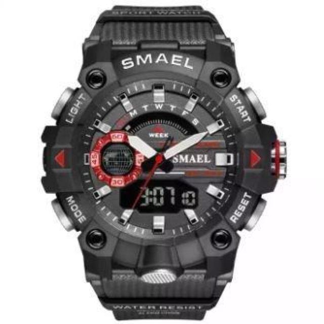 SMAEL 8040 スポーツウォッチ(ブラック・レッド) < 男性アクセサリー/時計  SMAEL 8040 スポーツウォッチ(ブラック・レッド)  < 男性アクセサリー/時計の