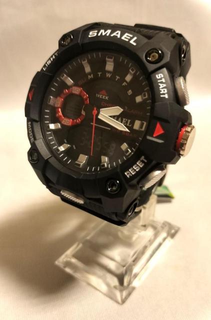 SMAEL 8040 スポーツウォッチ(ブラック・レッド) < 男性アクセサリー/時計  SMAEL 8040 スポーツウォッチ(ブラック・レッド) < 男性アクセサリー/時計の