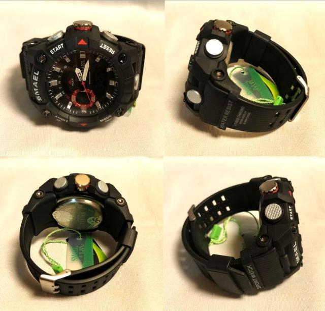 SMAEL 8040 スポーツウォッチ(ブラック・レッド) < 男性アクセサリー/時計  SMAEL 8040 スポーツウォッチ(ブラック・レッド) < 男性アクセサリー/時計の